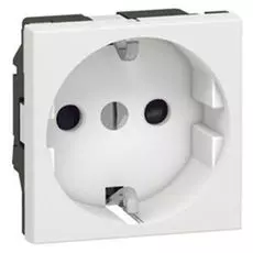 Розетка Legrand 077210 - Программа Mosaic - 2К+3 с винтовыми зажимами, немецкий стандарт, без шторок, 2 модуля