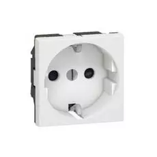 Розетка Legrand 077211 - Программа Mosaic - 2К+3, немецкий стандарт, 2 модуля, белая