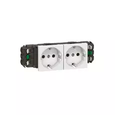 Розетка Legrand 077402 - Программа Mosaic - двухпостовая, 2К+3, для установки в кабель-канале, автоматические клеммы, стандартная