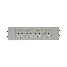 Розетка Legrand 077434 - Программа Mosaic - четырехпостовая, 2К+3, для установки в кабель-канале, автоматические клеммы, стандартная