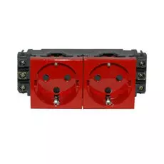 Розетка Legrand 077622 - Программа Mosaic - двухпостовая, 2К+3, для монтажа на кабель-каналах, с винтовыми зажимами, с механической блокировкой