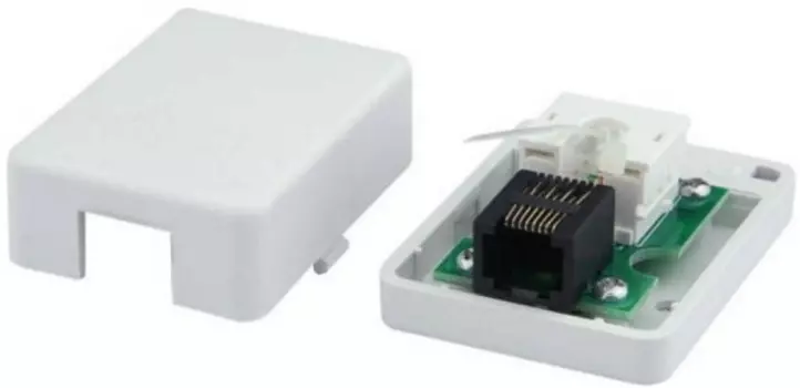 Розетка настенная DKC RNW5E1WH CAT5E Keystone, 1 порт