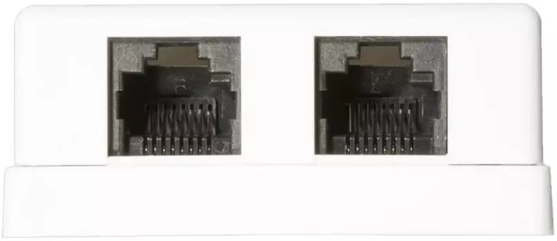 Розетка настенная TWIST J-8P8C-C5E-2P-TWCS 2 порта RJ-45 8p8c, cat. 5e, на плате.