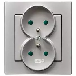 Розетка Ospel GP-2RZP/38