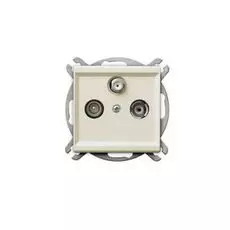 Розетка Ospel GPA-RS/m/27 RTV-SAT, оконечная, экрю