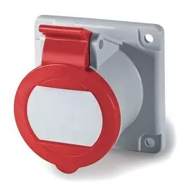 Розетка панельная DKC DIS4221666 IP44 16A 3P+E 400В, "Quadro"