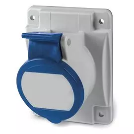 Розетка панельная с наклоном DKC DIS4131663F IP44 16А 2P+E 230В. Пружинный зажим., "Quadro"