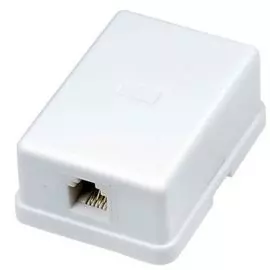 Розетка Rexant 03-0001-9 телефонная внешняя, 1 порт RJ-11(6P-4C), категория 3, пакет, 1 шт