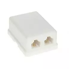 Розетка Rexant 03-0002 2 гн. RJ-11(6P-4C), внешняя