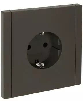 Розетка с заземлением IEK FP-R11-16-K03 FORTE&PIANO без защитных шторок в/к 16А FP316 серый