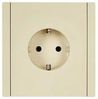 Розетка с заземлением IEK FP-R11-16-1-K10 FORTE&PIANO без защитных шторок б/к 16А FP414 ваниль