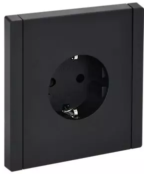 Розетка с заземлением IEK FP-R14-16-K02 FORTE&PIANO с защитными шторками 16А FP115 черная