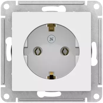 Розетка с заземлением Systeme Electric ATN001343 AtlasDesign 16А, механизм, лотос