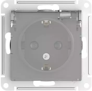 Розетка с заземлением Systeme Electric ATN440346 AtlasDesign AQUA со шторками с прозрачной крышкой, 16А,IP44, механизм, алюминий