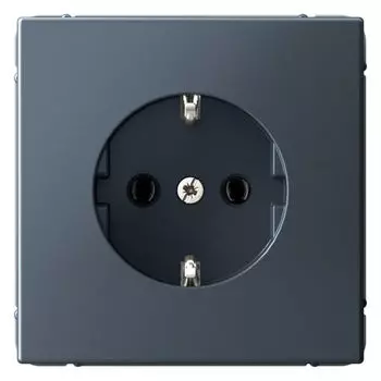 Розетка с заземлением Systeme Electric GAL000745 ArtGallery со шторками, 16А, механизм, грифель