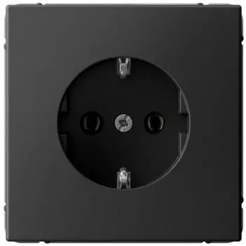 Розетка с заземлением Systeme Electric GAL001443 ArtGallery 16А, механизм, Базальт
