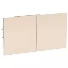Розетка Schneider Electric ATN000228 AtlasDesign, двойная, с заземлением, со шторками, со сдвиж. крыш., 16А, в сборе, бежевая