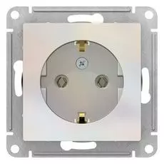 Розетка Schneider Electric ATN000443 AtlasDesign, с заземлением, 16А, механизм, жемчуг