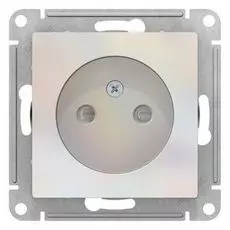 Розетка Schneider Electric ATN000449 AtlasDesign, без заземления, со шторками, 16А, механизм, жемчуг