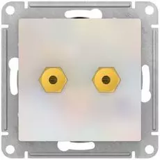 Розетка Schneider Electric ATN000487 AtlasDesign, аудио, двухместная, жемчуг