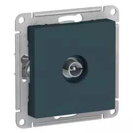 Розетка Schneider Electric ATN000893 AtlasDesign антенная одиночная TV коннектор, механизм, изумруд
