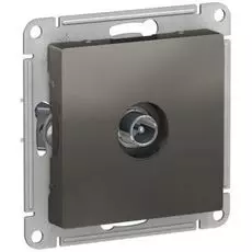 Розетка Systeme Electric ATN000992 AtlasDesign, TV, проходная 4DB, механизм, сталь