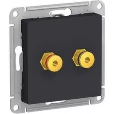 Розетка Schneider Electric ATN001087 AtlasDesign, аудио, двухместная, карбон