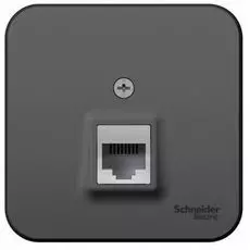 Розетка Systeme Electric BLNIA011006 ТЛФ RJ11 изолир. пластина Антрацит наруж