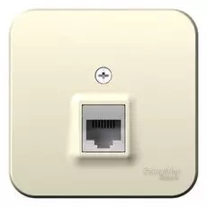 Розетка Schneider Electric BLNIA045002 компьютерная RJ45, кат.5E, изолир. Пластина Молочное наруж