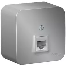 Розетка Schneider Electric BLNIA045003 компьютерная RJ45, кат.5E, изолир. пластина Алюминий наруж