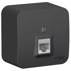 Розетка Schneider Electric BLNIA045006 компьютерная RJ45, кат.5E, изолир. пластина Антрацит наруж