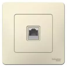 Розетка Schneider Electric BLNIS011002 ТЛФ RJ11 Молочная внутр