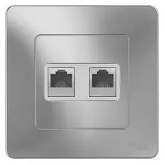 Розетка Schneider Electric BLNIS045453 2-ая компьютерная RJ45 Алюминий внутр