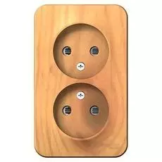 Розетка Schneider Electric BLNRA001215 2-ая б/з со шторками 16А, 250В, изолир. пластина Ясень наруж