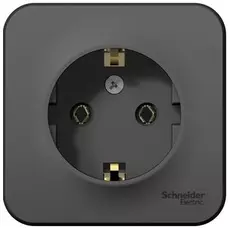 Розетка Schneider Electric BLNRA010106 с/з без шторок, 16А, 250В Антрацит наруж