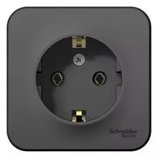 Розетка Schneider Electric BLNRA010116 с/з без шторок 16А, 250В, изолир. пластина Антрацит наруж