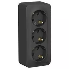 Розетка Schneider Electric BLNRA010316 3-я с/з без шторок изолир. пластина 16А, 250В Антрацит наруж