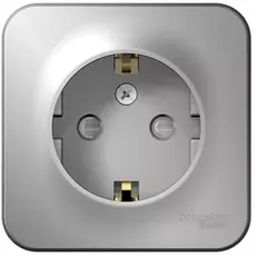 Розетка Systeme Electric BLNRA011103 с/з со шторками, 16А, 250В Алюминий наруж