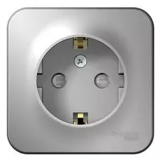 Розетка Schneider Electric BLNRA011113 с/з со шторками 16А, 250В, изолир. пластина Алюминий наруж