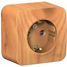 Розетка Schneider Electric BLNRA011115 с/з со шторками 16А, 250В, изолир. пластина Ясень наруж