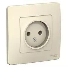 Розетка Systeme Electric BLNRS000012 б/з без шторок 16А, 250В Молочная внутр