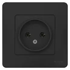 Розетка Schneider Electric BLNRS000016 б/з без шторок 16А, 250В Антрацит внутр