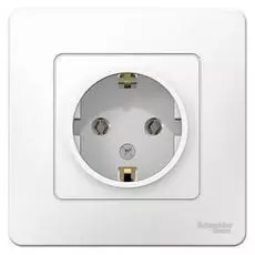 Розетка Schneider Electric BLNRS001011 с/з без шторок, 16А, 250В (белый) внутр
