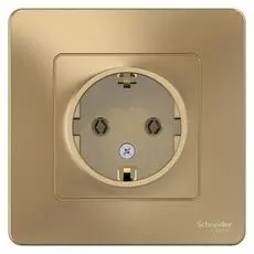 Розетка Schneider Electric BLNRS001014 с/з без шторок, 16А, 250В Титан внутр