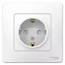 Розетка Schneider Electric BLNRS001111 с/з со шторками, 16А, 250В (белый) внутр