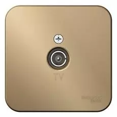 Розетка Schneider Electric BLNTA000014 TV, изолир. пластина Титан наруж