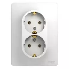 Розетка Schneider Electric GSL000124 2-я с заземлением (в сборе с рамкой)