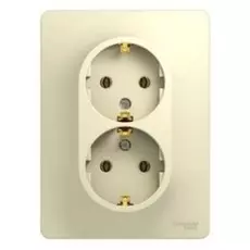Розетка Schneider Electric GSL000224 2-я с заземлением (в сборе с рамкой)