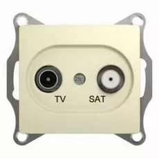 Розетка Systeme Electric GSL000298 TV-SAT проходная 4DB (кратно 10 шт.)
