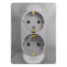 Розетка Schneider Electric GSL000324 2-я с заземлением (в сборе с рамкой)